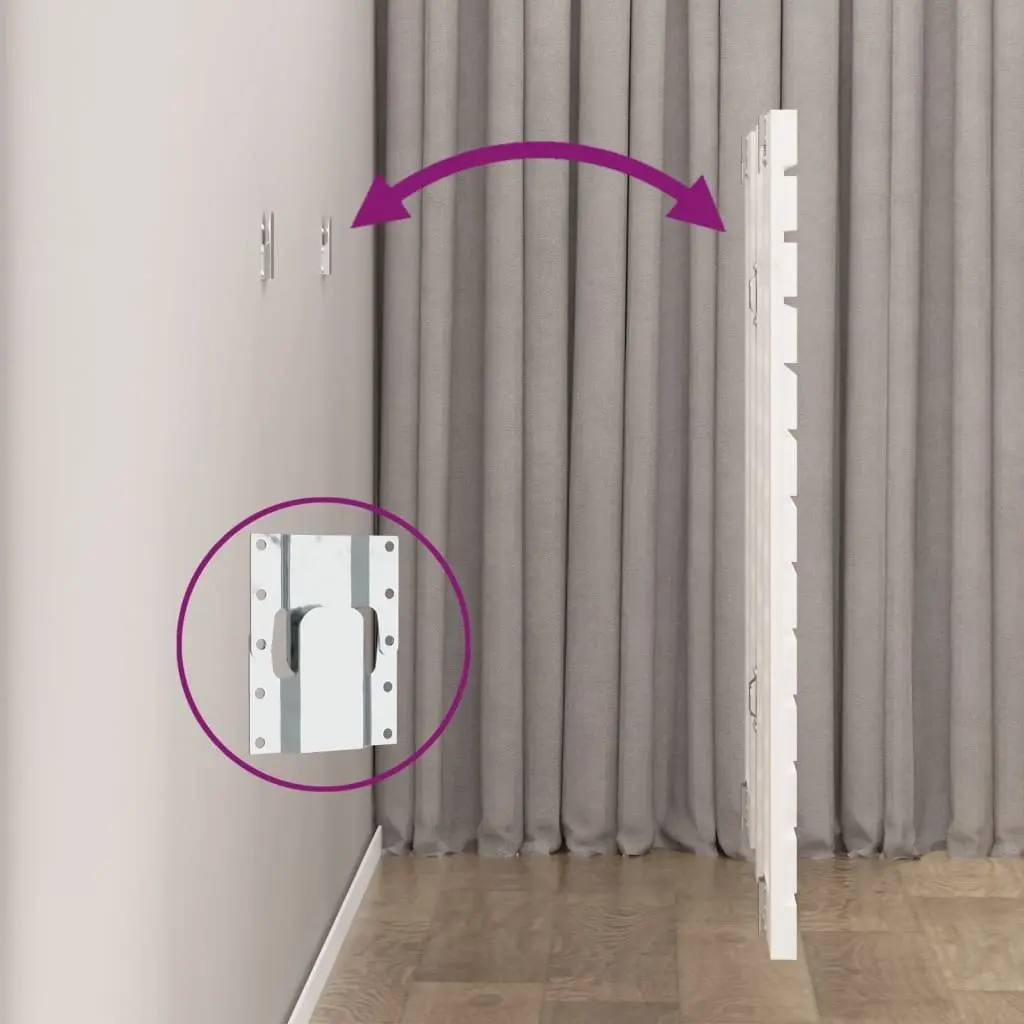Wall Mounted Headboard Solid Pine Wood White 141cm Bedroom Bed Support