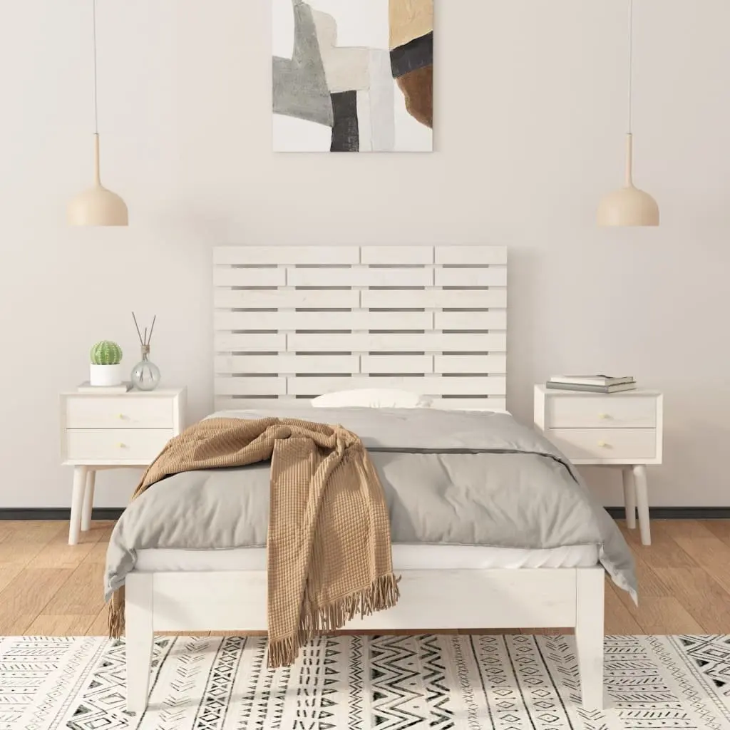 Wall Headboard 96cm White Solid Pine Wood Bedroom Bed Header Support