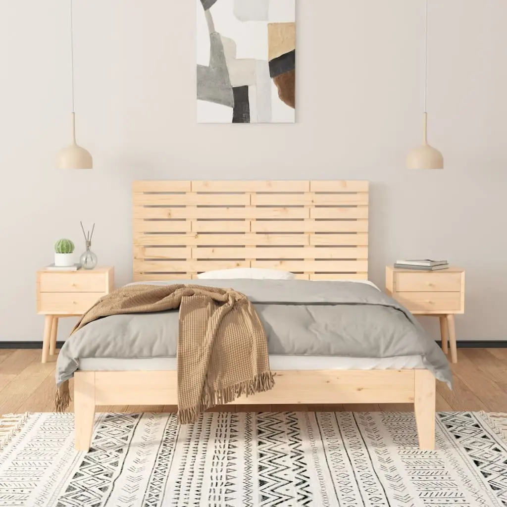 Wall Headboard Solid Pine Wood 156 cm Brown