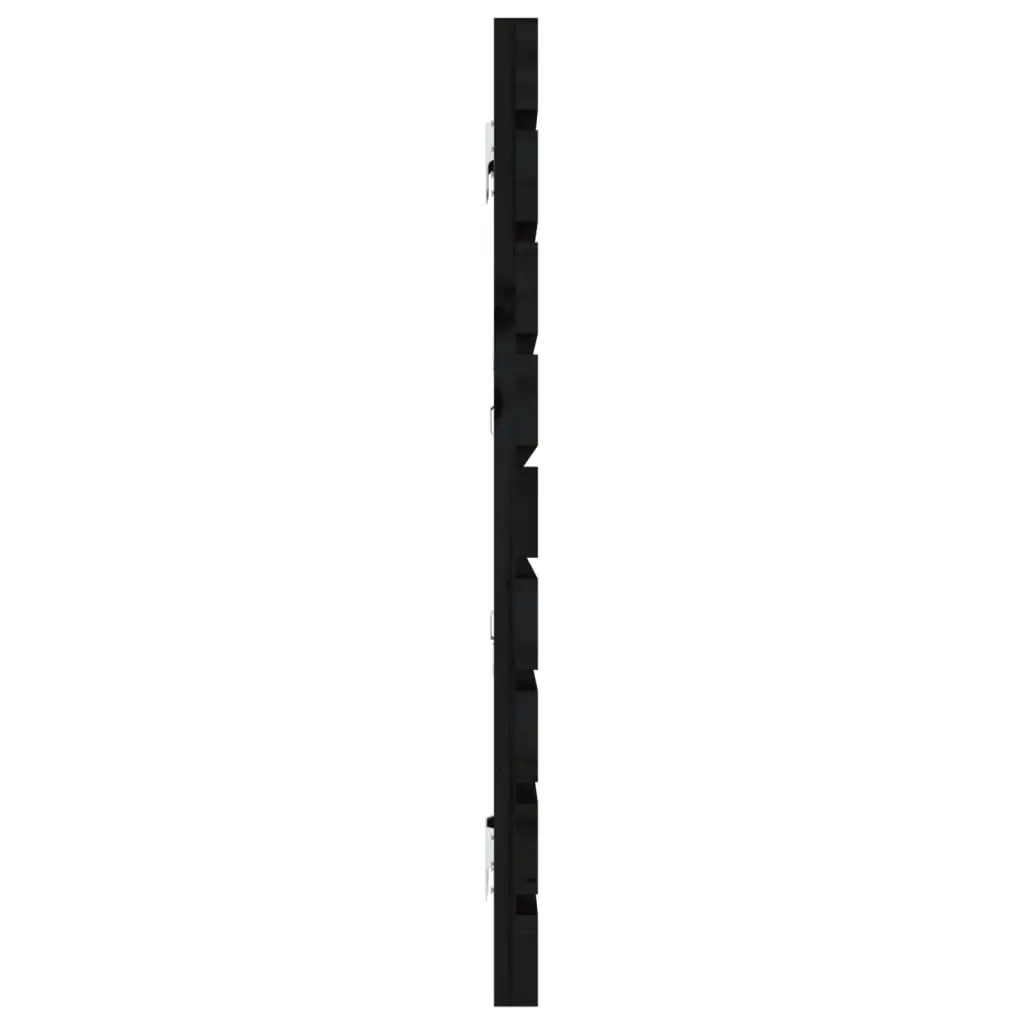 Wall Headboard Black 186 cm Solid Pine Wood Bedroom Bed Header Board Mount