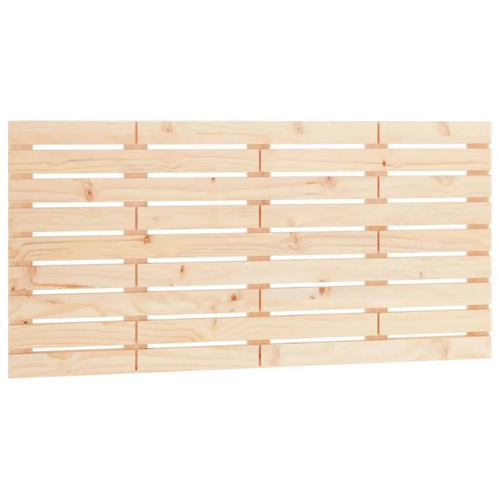 Wall Headboard 141 cm Solid Wood Pine Brown Bedroom Backrest Mount