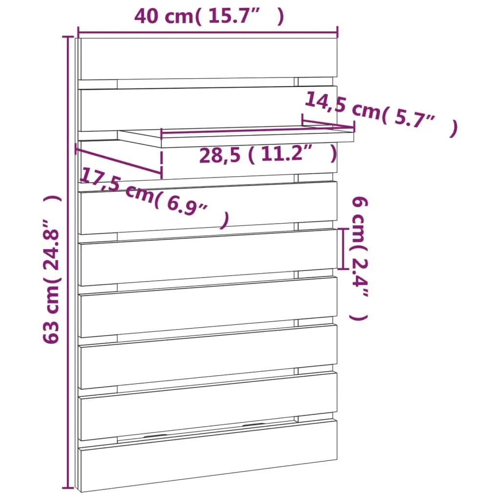 Wall-mounted Shelves Solid Pine Wood 2 pcs Brown Bedroom Storage