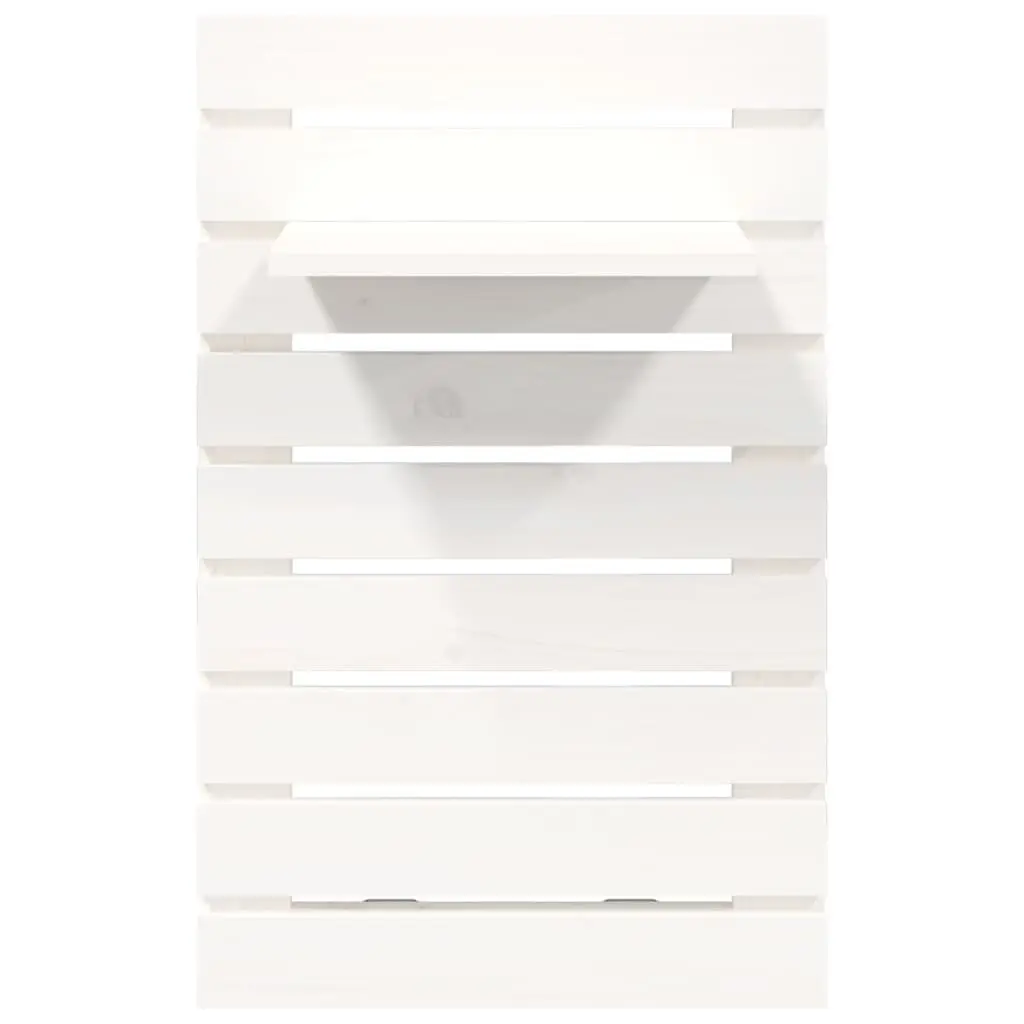 Wall-mounted Shelves Solid Pine Wood 2 pcs White