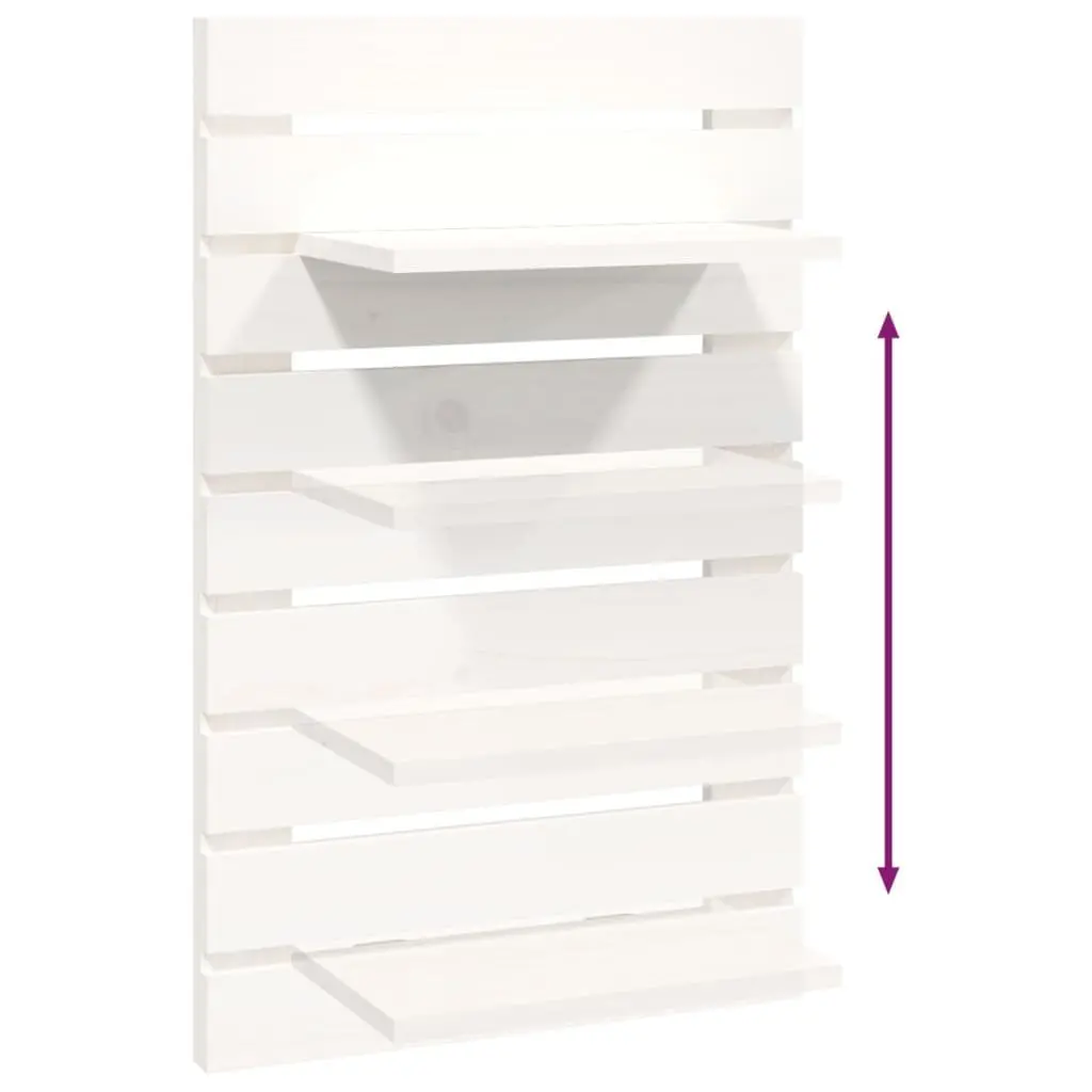 Wall-mounted Shelves Solid Pine Wood 2 pcs White