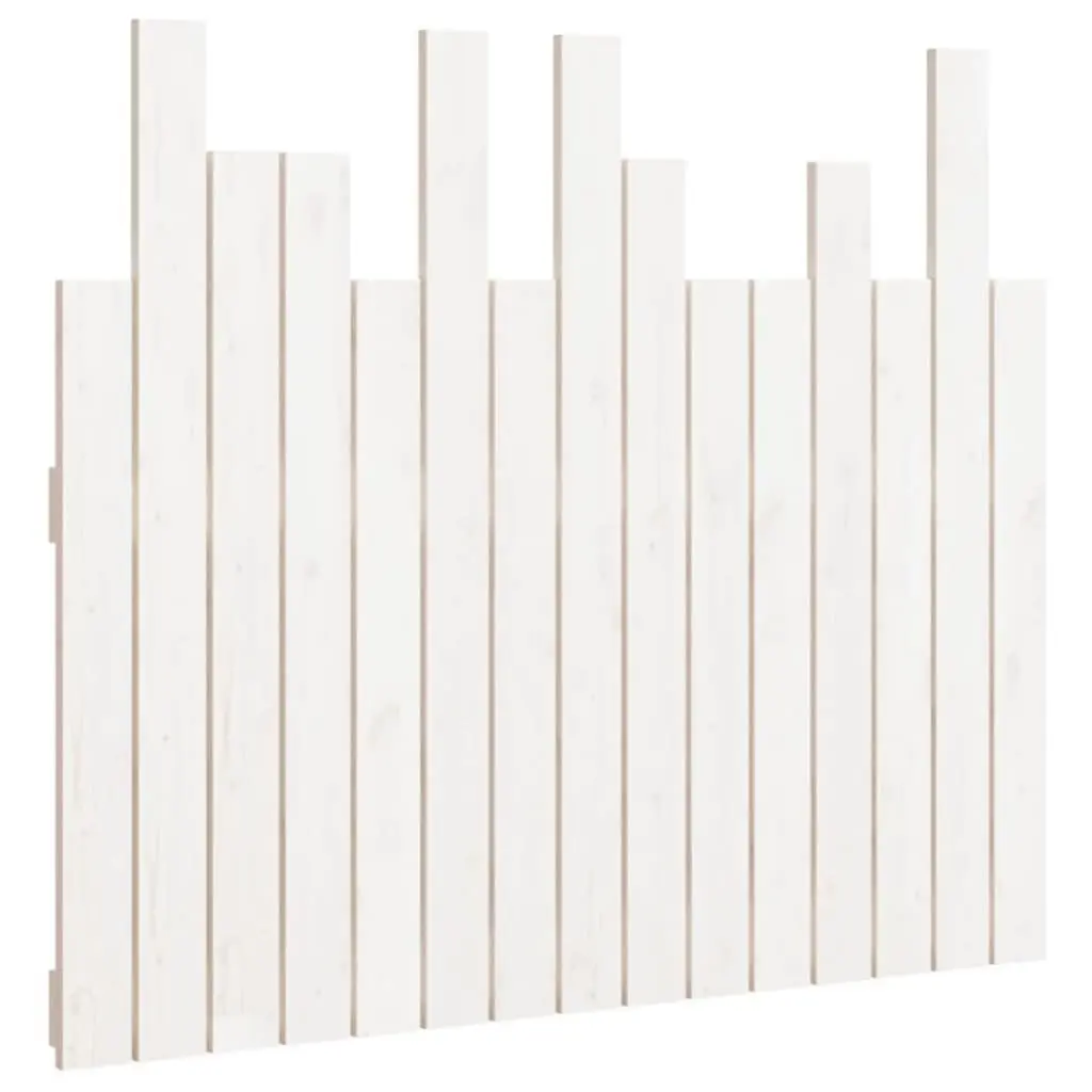 Wall Mounted Headboard Solid Pine Wood 95.5cm White Bedroom Panel