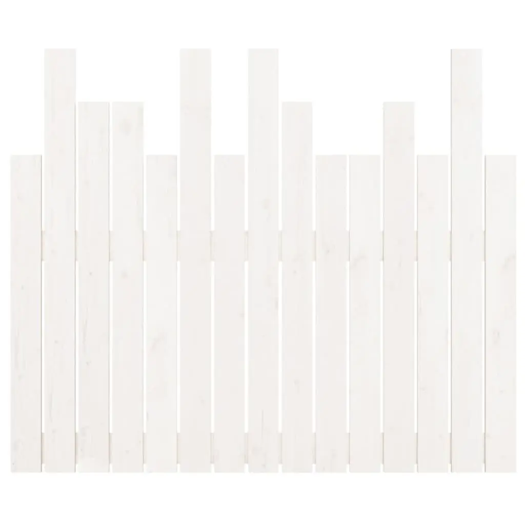 Wall Mounted Headboard Solid Pine Wood 95.5cm White Bedroom Panel