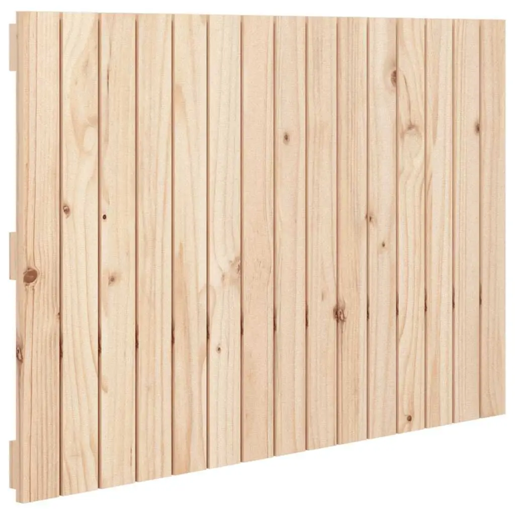 Wall Headboard 95.5 cm Solid Pine Wood Brown Bedroom Bed Head Panel Mount