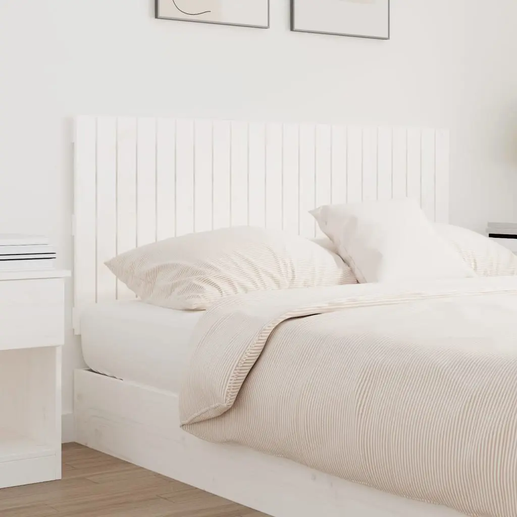 140cm Wall Headboard in White Solid Pine