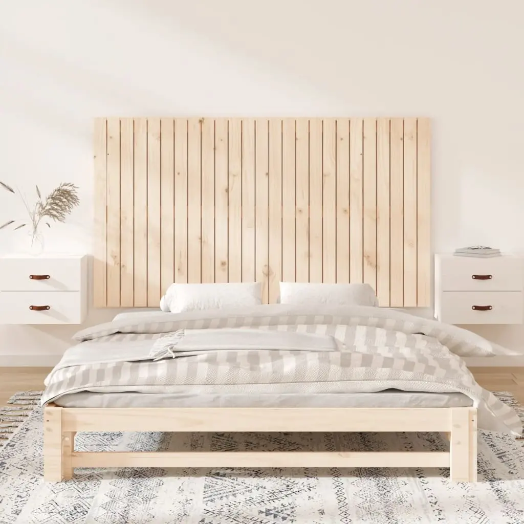 Wall Mounted Headboard 159.5cm Brown Solid Pine Wood Bed Header Back Support