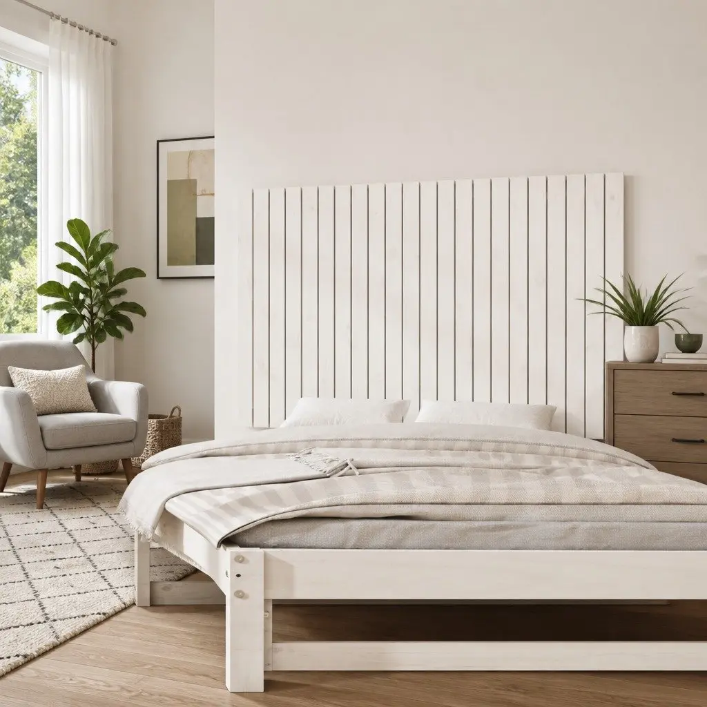 White Wall Mounted Headboard for Comfort