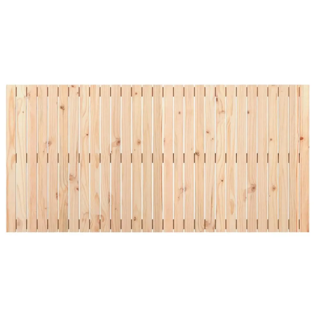 Wall-Mounted Headboard Brown Solid Pine Wood 185cm Bedroom