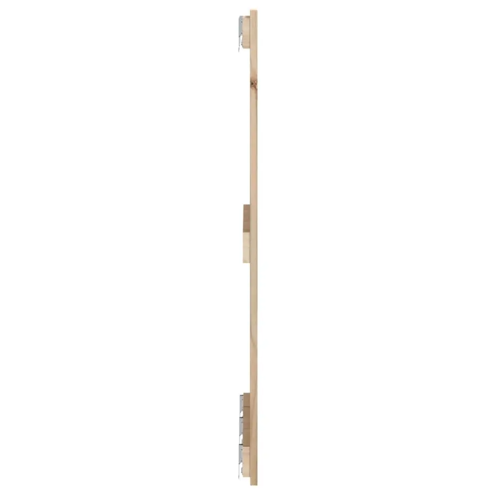 Wall-Mounted Headboard Brown Solid Pine Wood 185cm Bedroom