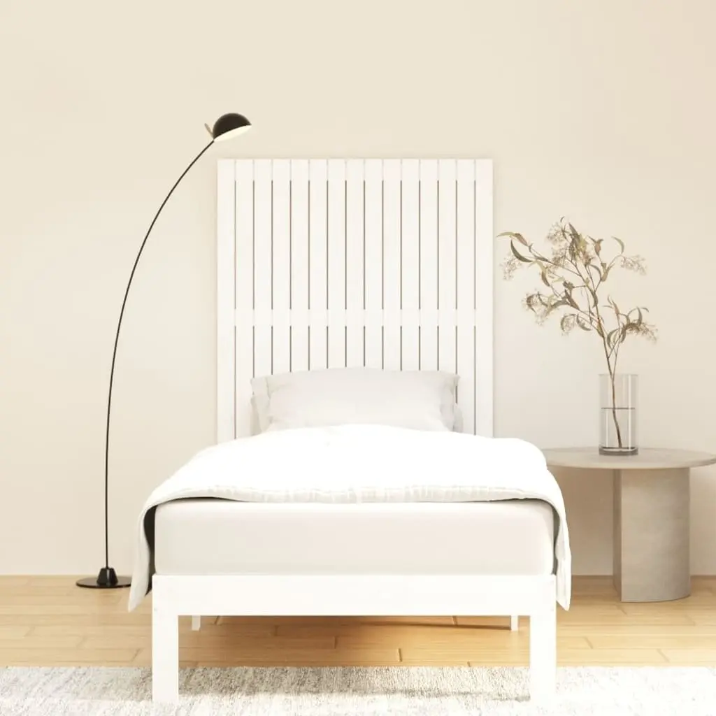 Wall Mounted Headboard Solid Pine Wood White 95.5cm Bedroom Bed Support