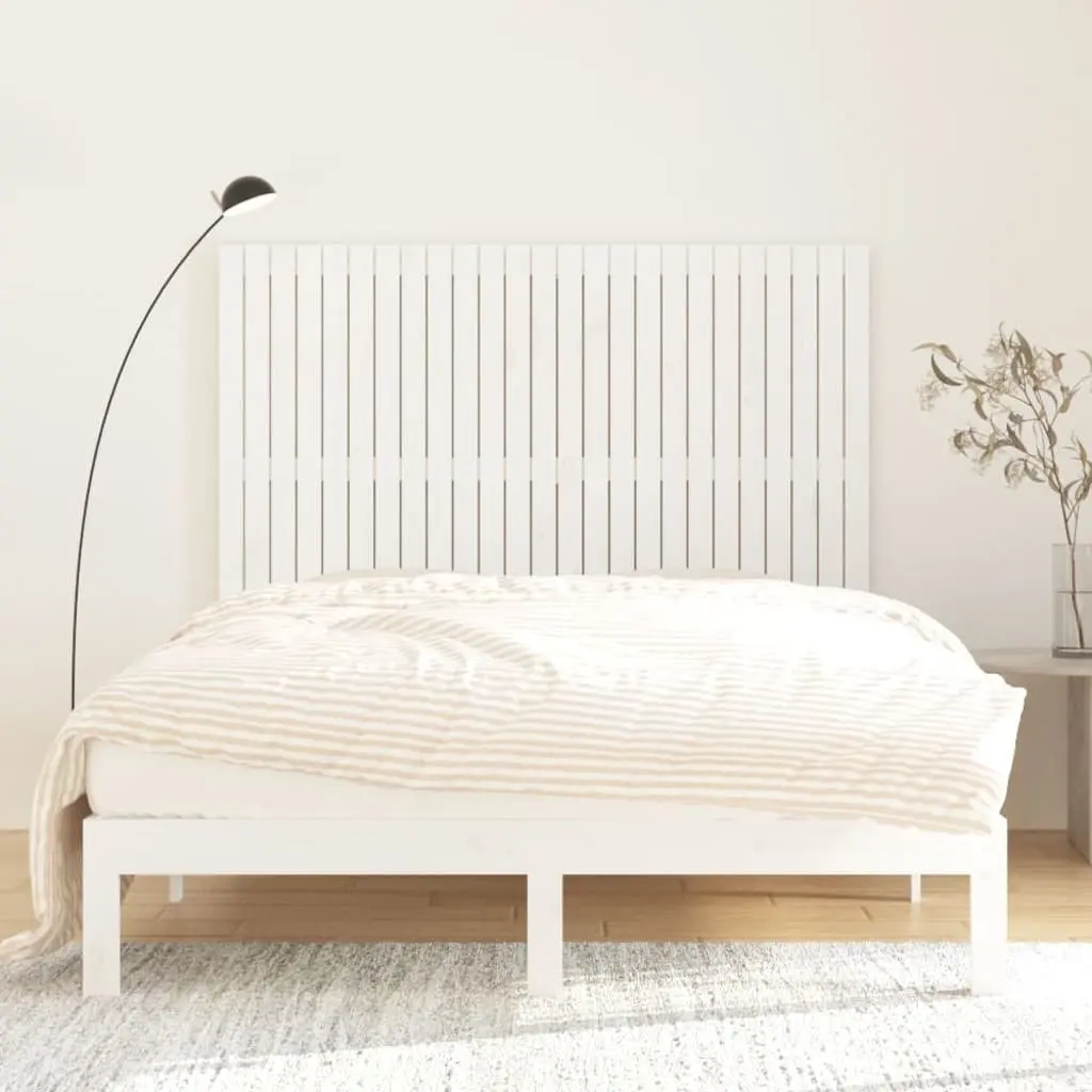 Wall Mounted Headboard 159.5cm White Solid Pine Wood Bedroom Bed Header
