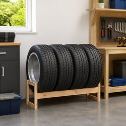 Tire Rack for Garage and Workshop Use 120x40x40cm