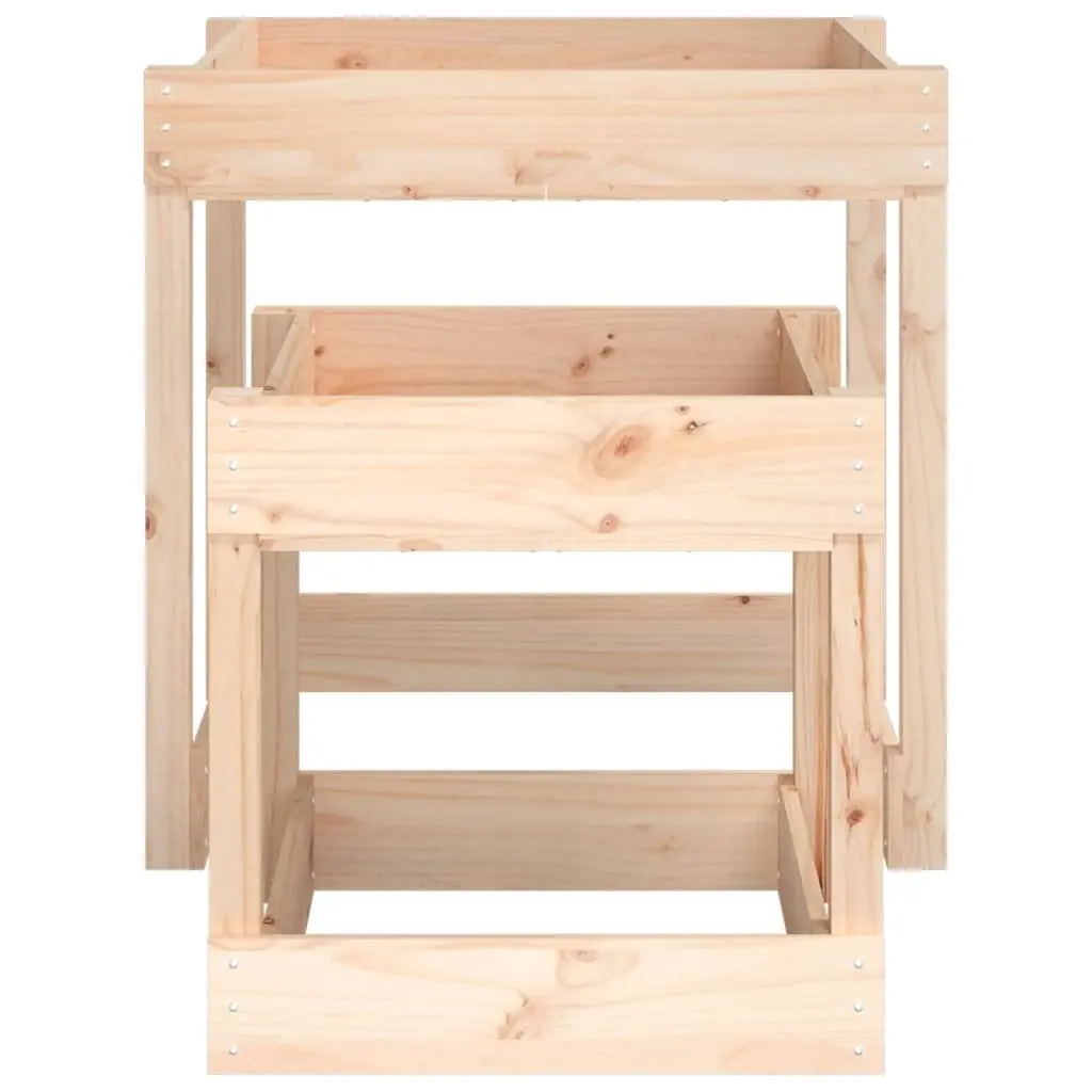 Wooden Sand Tables Solid Pine Wood 2 Piece Natural Pine Outdoor Play