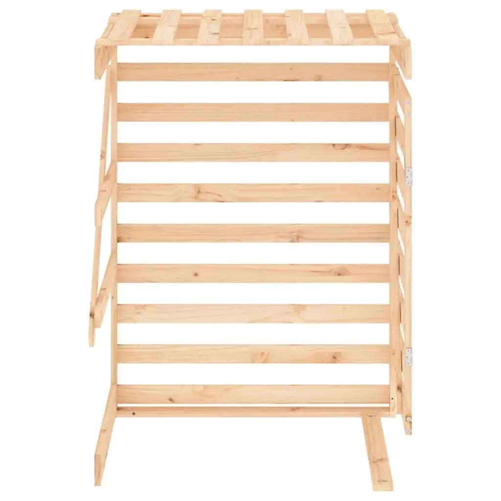 Wheelie Bin Storage Extension Solid Pine Wood Outdoor Brown