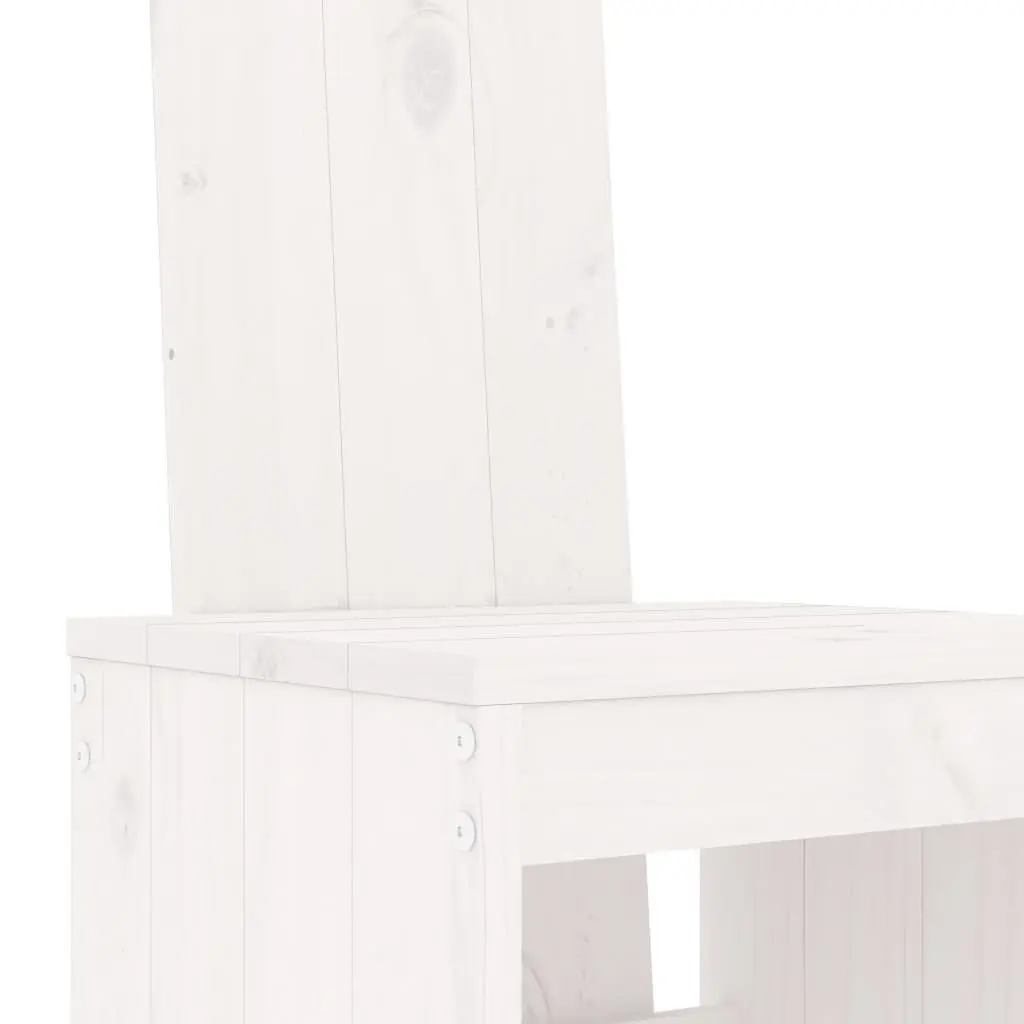 Bar Stools Solid Pine Wood White 75 cm Height 2 Piece Set