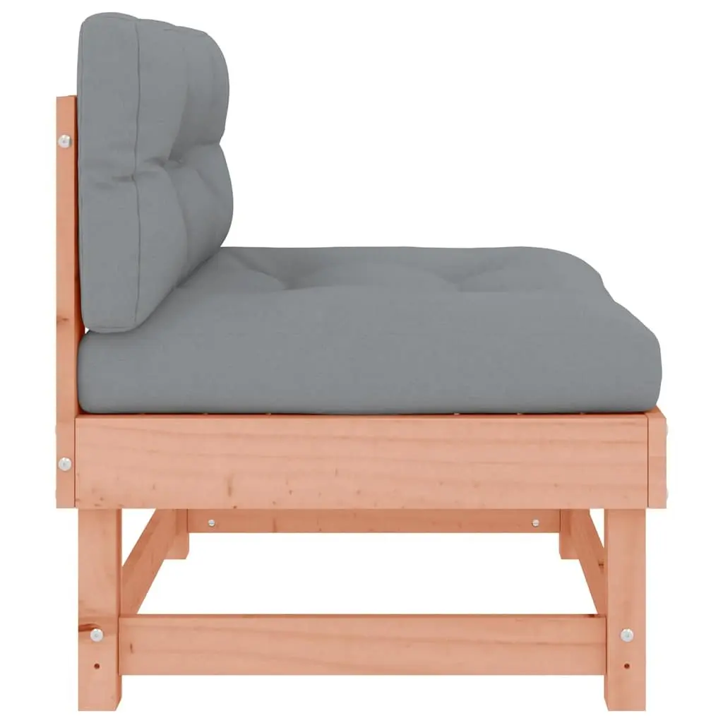 Outdoor Middle Sofa with Cushions Solid Wood Modular Garden Patio Seating