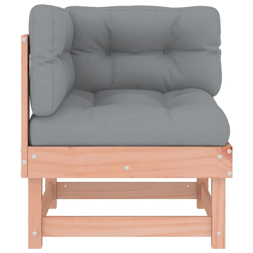 Outdoor Corner Sofas with Cushions 2 Pieces Solid Wood Garden Sectional Seating