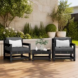 Practical Wooden Patio Chairs with Cushions for Outdoor Use