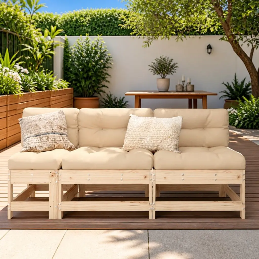 Middle Sectional Sofa Set for Outdoor Use