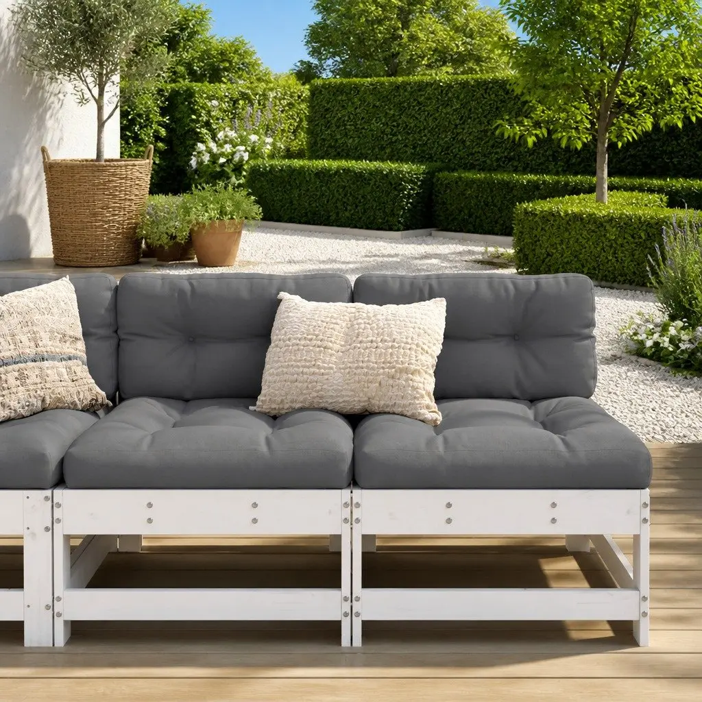 White Pine Middle Sectional Sofas for Gardens