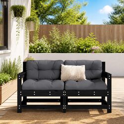 Practical Black Garden Chairs Set for Outdoor Use