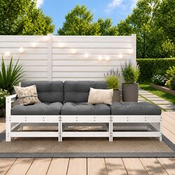 Versatile 3 Piece Outdoor Lounge Set with Cushions