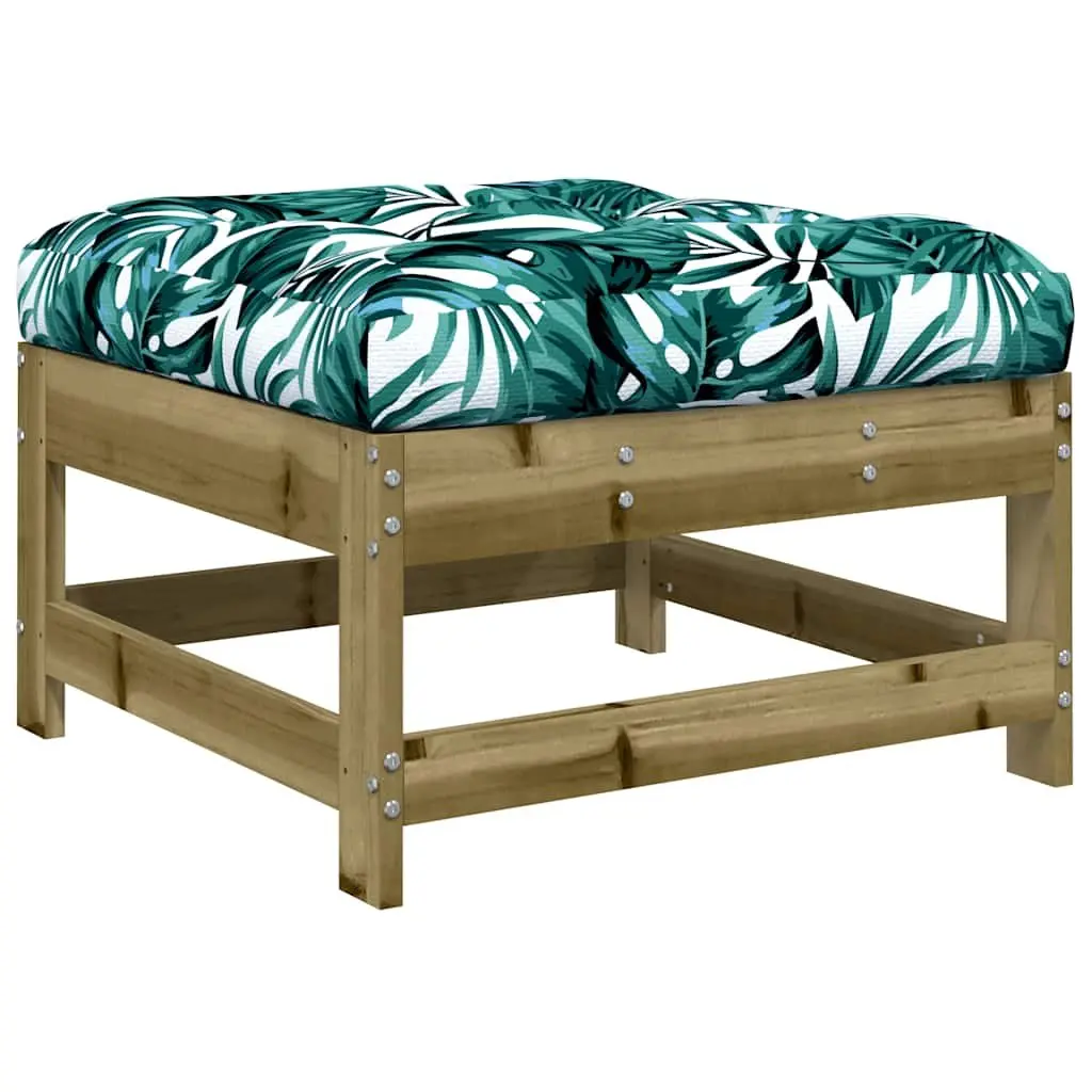 Garden Lounge Set Wooden 3 Piece Outdoor Sectional Sofa with Cushions Brown