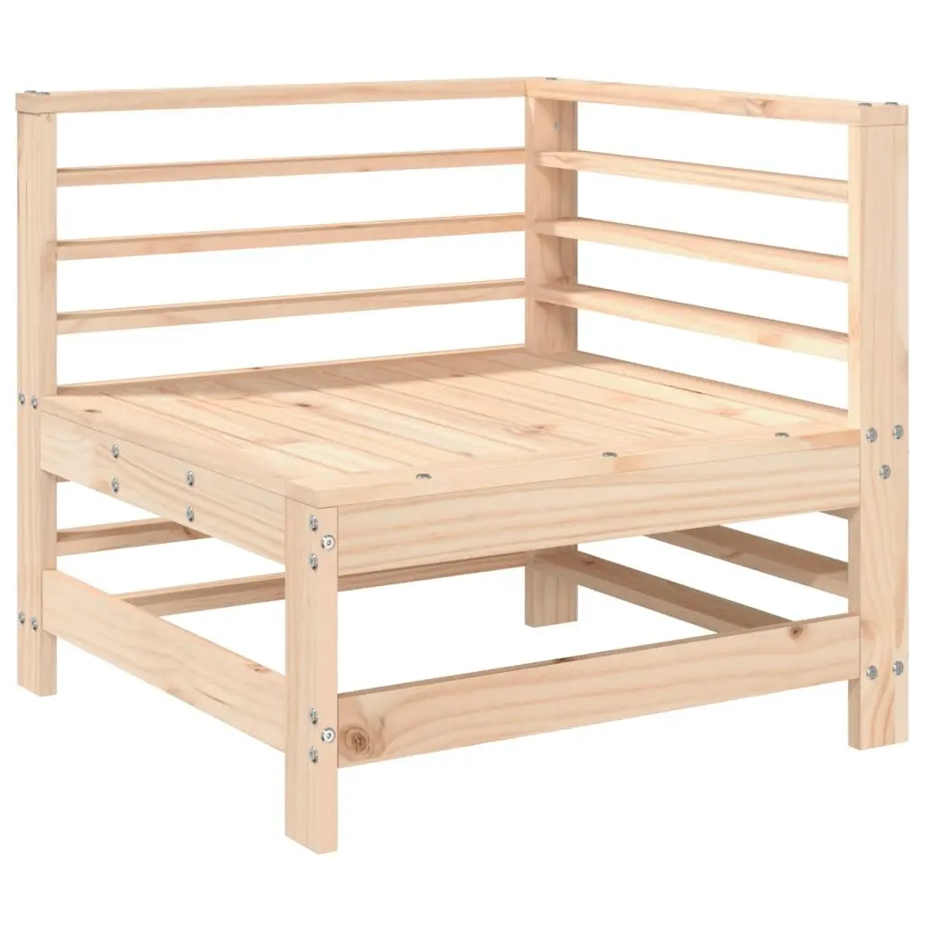 3 Piece Garden Lounge Set Solid Wood Pine Outdoor Sectional Sofa Patio Furniture