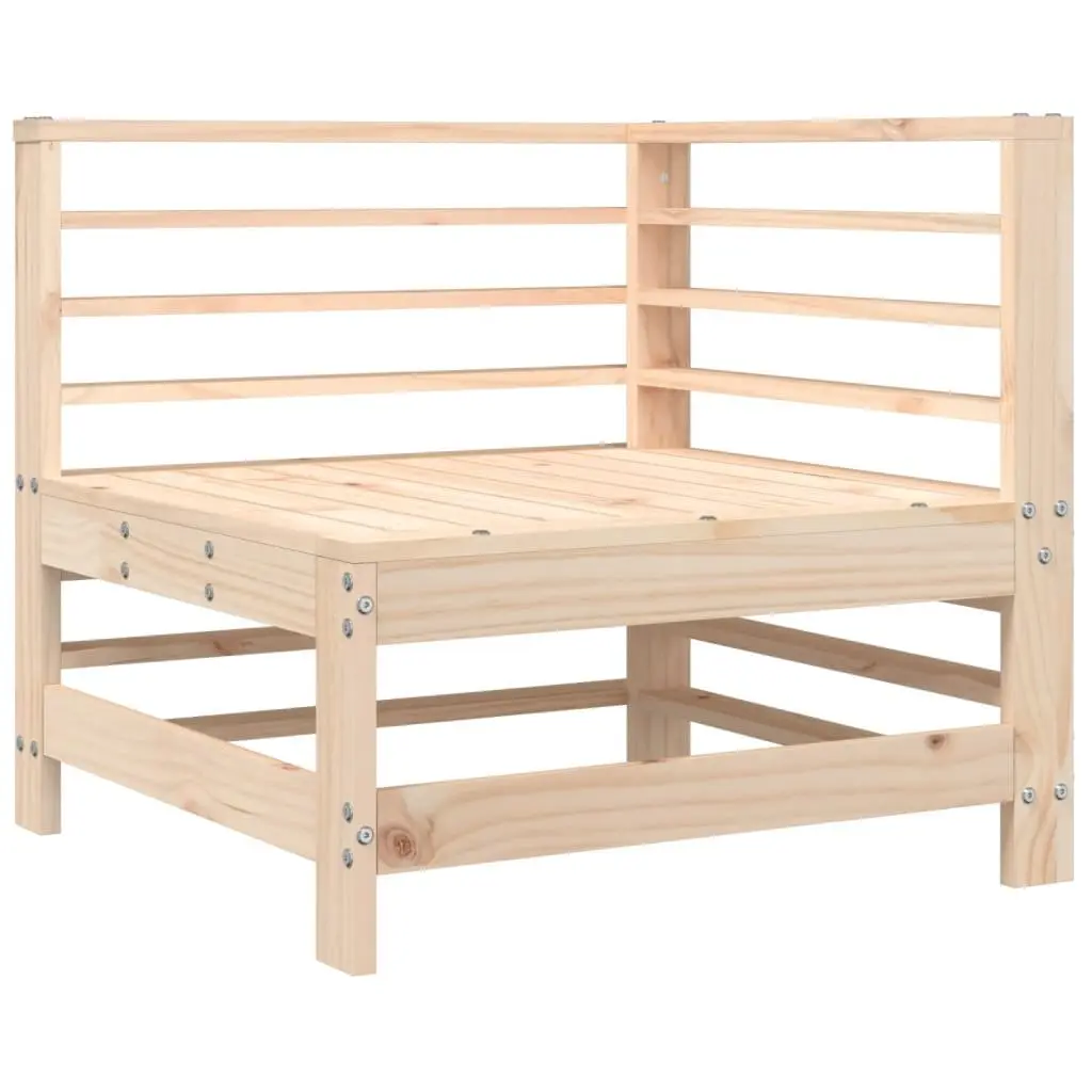 Outdoor Corner Sofa with Cushions Solid Wood Pine Garden Patio Sectional Seating