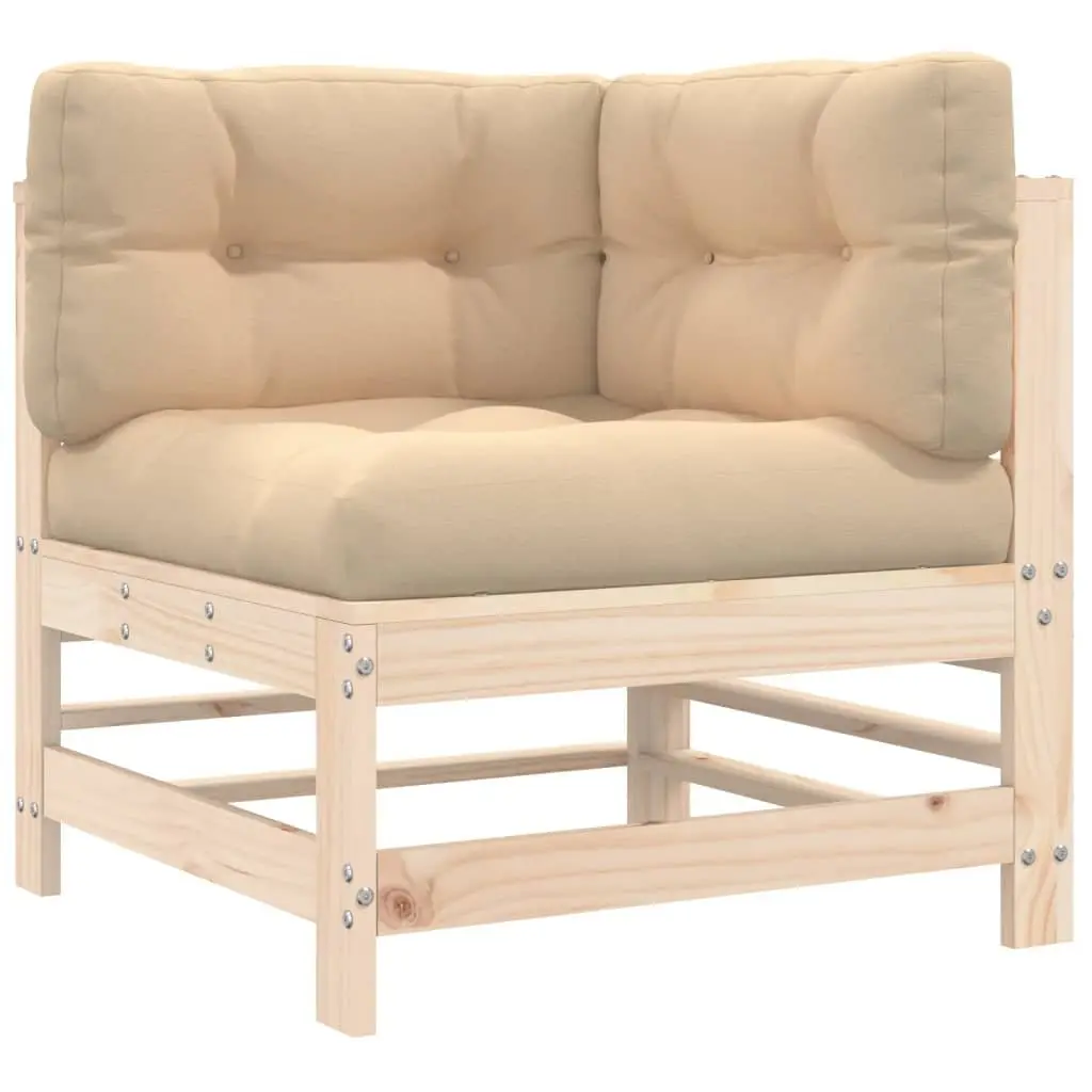 Outdoor Corner Sofas Set 2 pcs Garden Patio Seating Sectional with Cushions