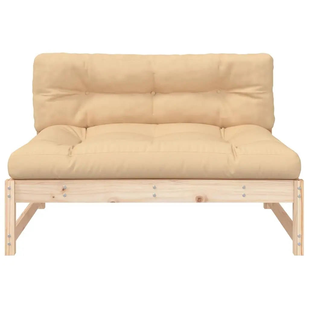 Outdoor Middle Sofa 120x80 cm Garden Patio Sectional Seating Unit with Cushions