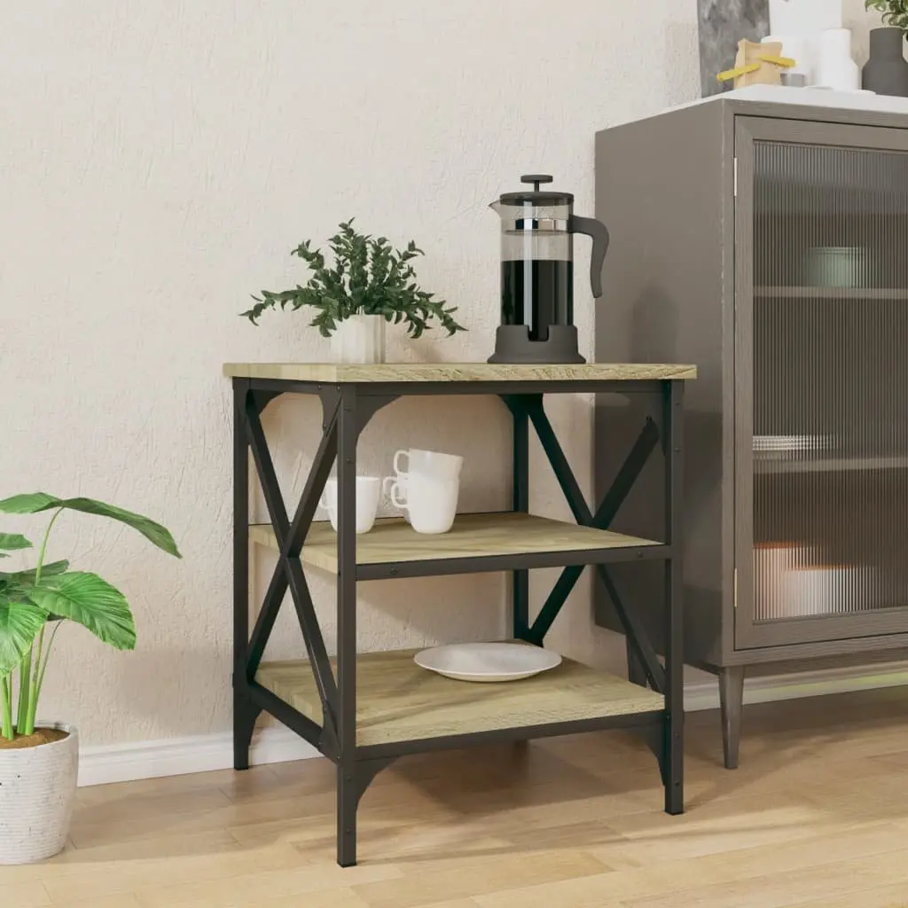 End Table Engineered Wood Brown 40x42x50cm