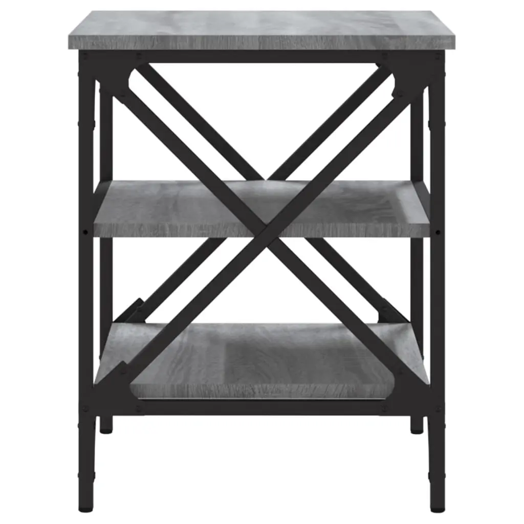 End Tables Engineered Wood 40 x 42 x 50 cm Grey 2 Piece