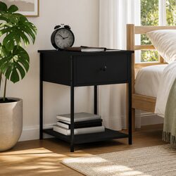 Versatile Black Side Cabinet for Everyday Use