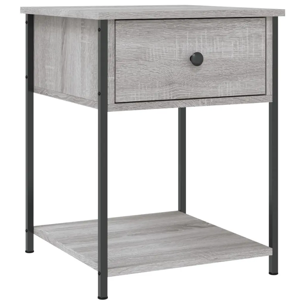Bedside Table Grey Sonoma 44x45x58 cm Storage Cabinet Side Table Nightstand