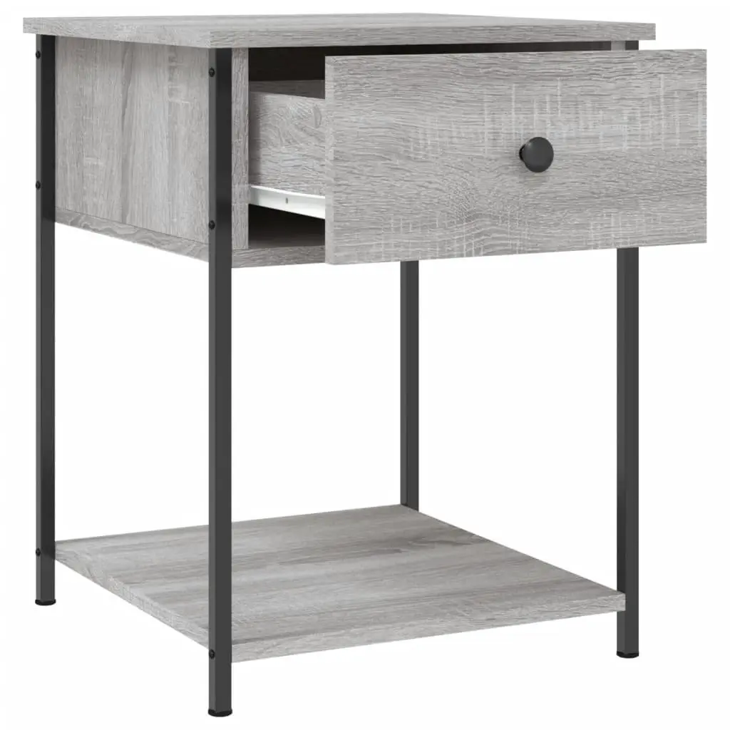Bedside Table Grey Sonoma 44x45x58 cm Storage Cabinet Side Table Nightstand