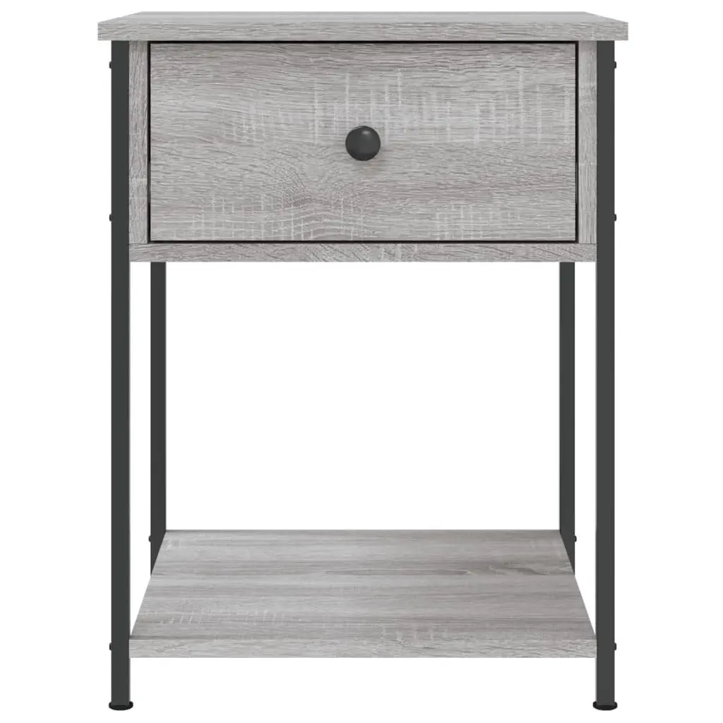 Bedside Table Grey Sonoma 44x45x58 cm Storage Cabinet Side Table Nightstand