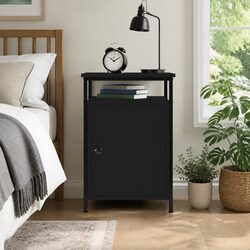 Versatile Black Bedside Cabinet for Daily Use