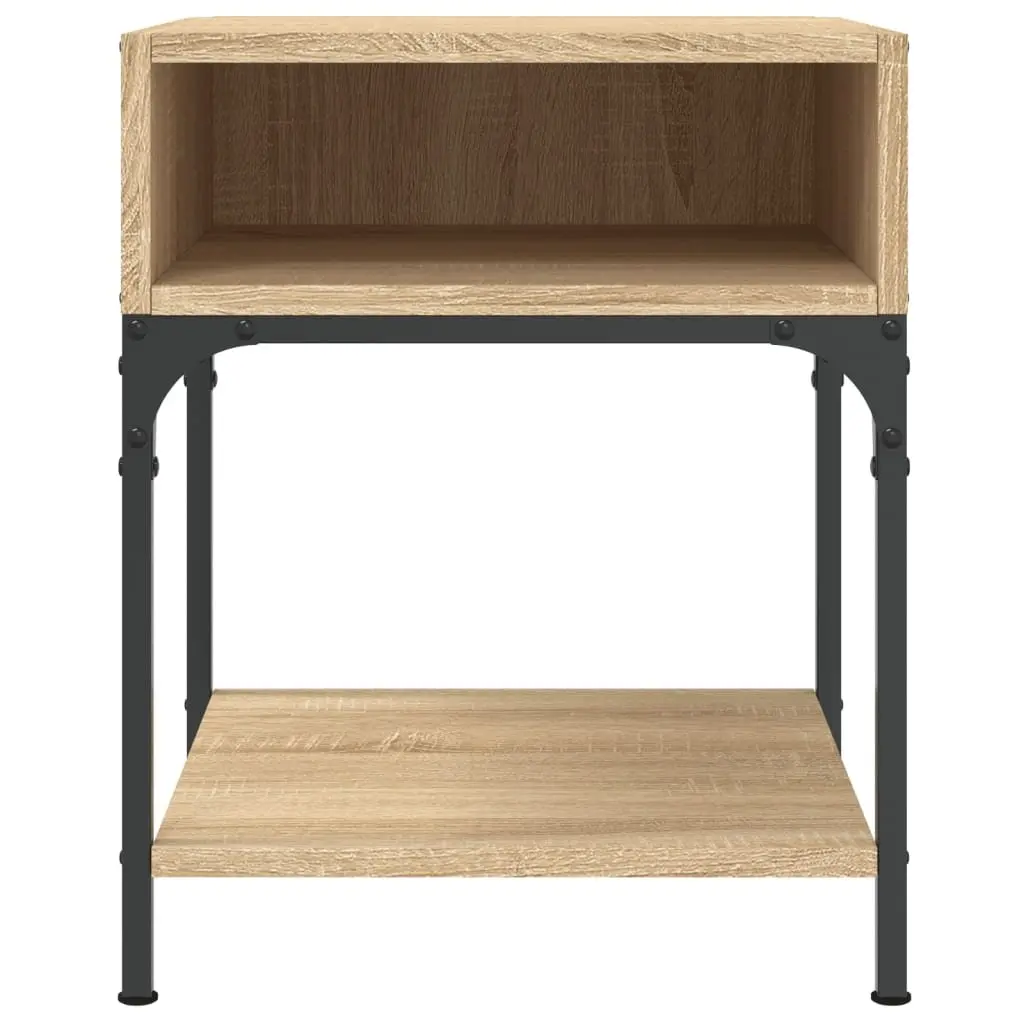 Bedside Tables 2 pcs Brown 40x41x50 cm Engineered Wood Nightstands Storage