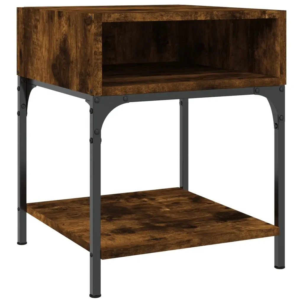 Bedside Tables Engineered Wood Brown 40x41x50 cm 2 pcs Nightstand Cabinet