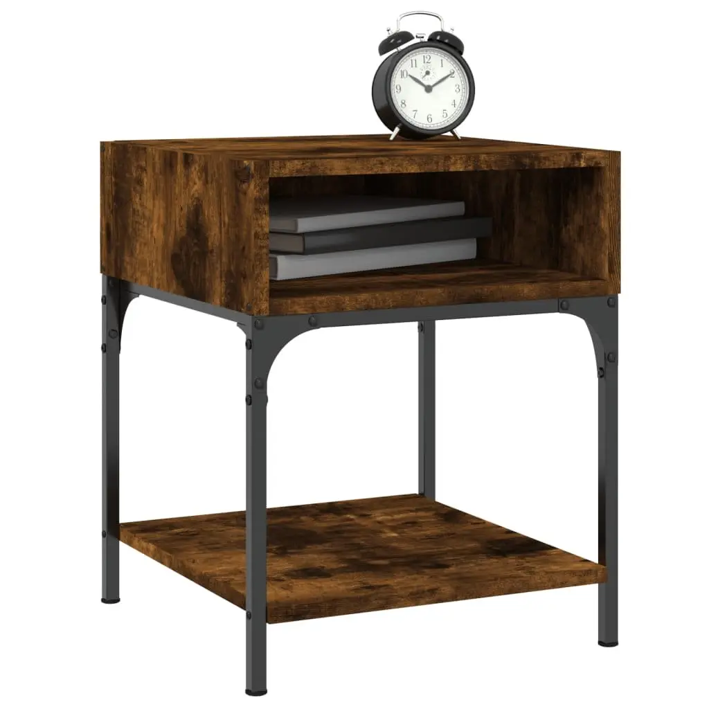 Bedside Tables Engineered Wood Brown 40x41x50 cm 2 pcs Nightstand Cabinet