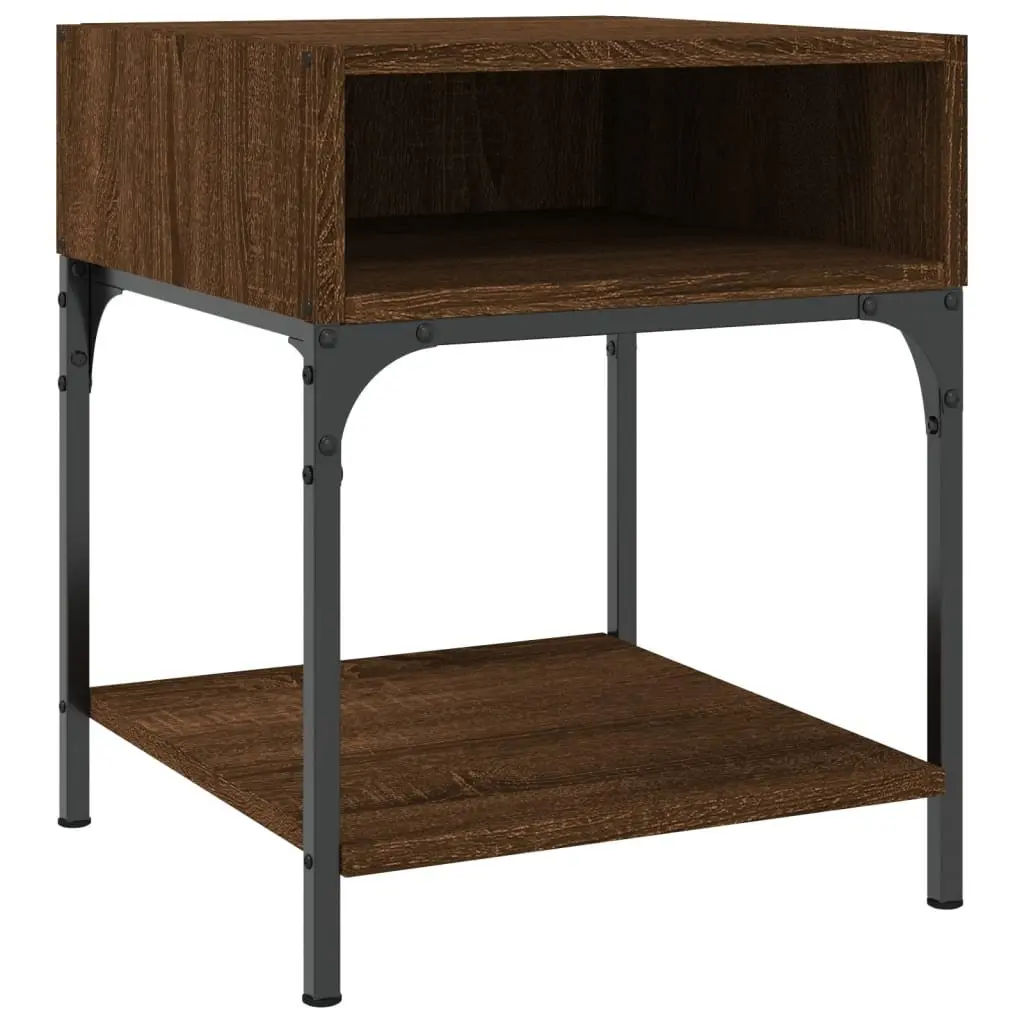 Bedside Tables 2 pcs Brown Oak 40x41x50 cm Nightstand Storage Cabinet
