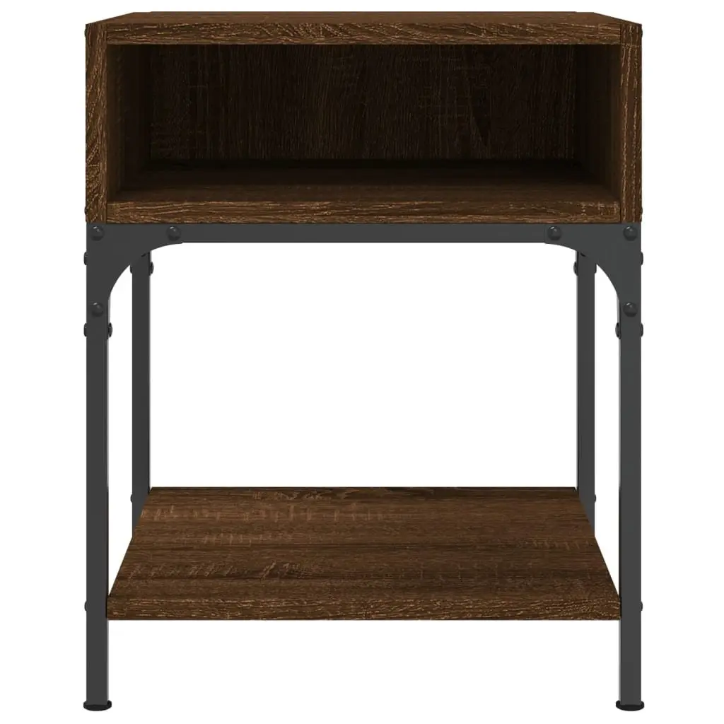 Bedside Tables 2 pcs Brown Oak 40x41x50 cm Nightstand Storage Cabinet
