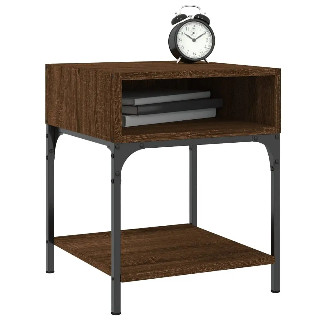 Bedside Tables 2 pcs Brown Oak 40x41x50 cm Nightstand Storage Cabinet