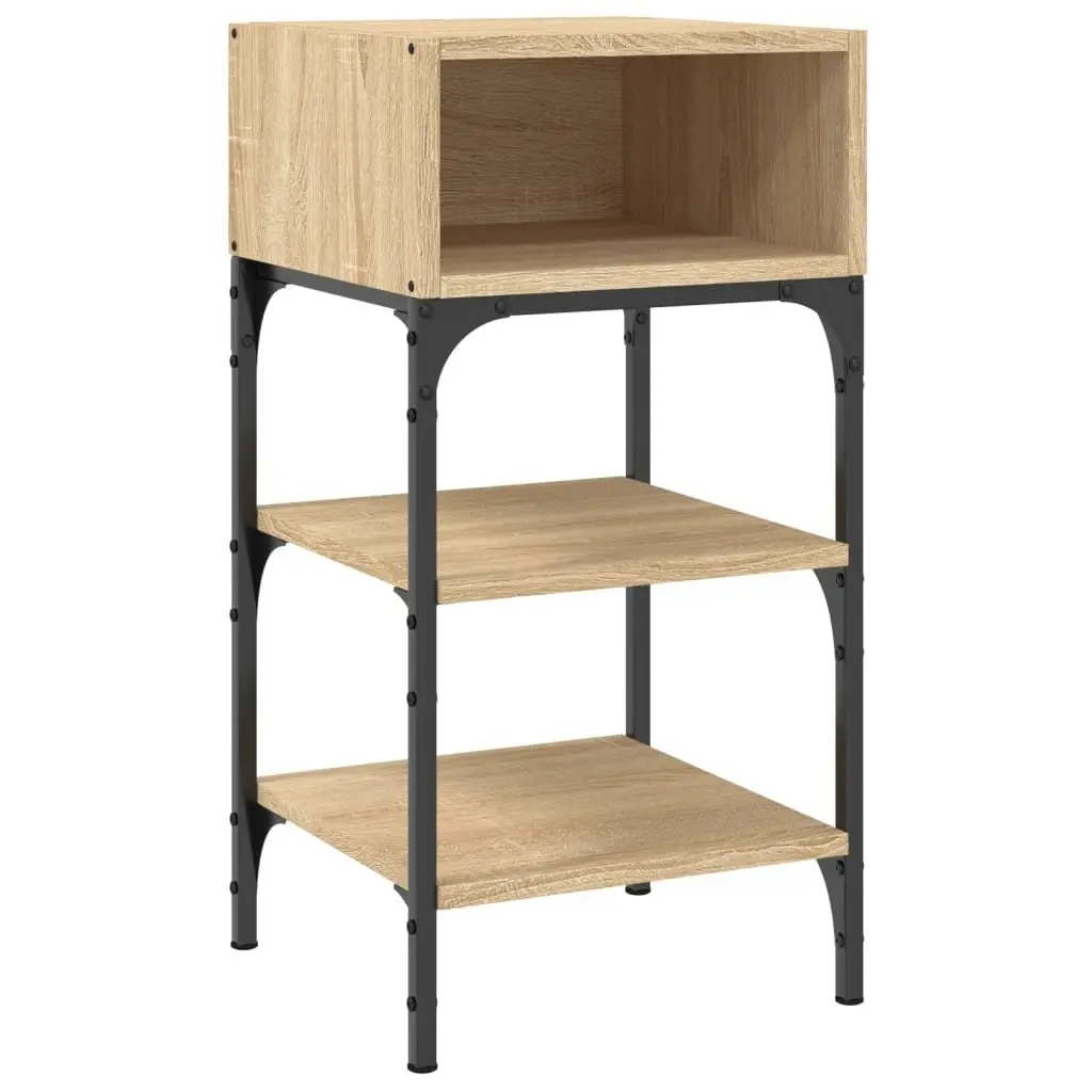 Bedside Tables 2 pcs Brown 35x34.5x70 cm Engineered Wood Nightstand Storage