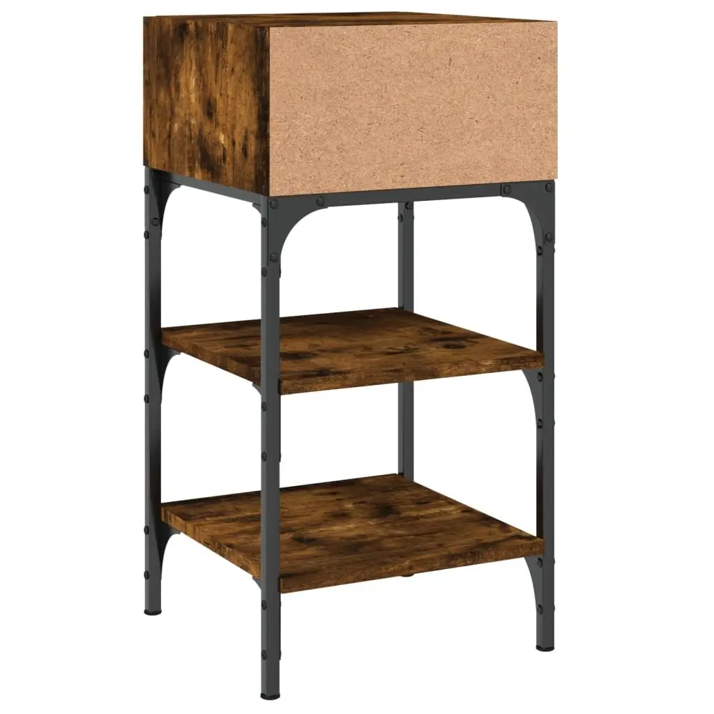 Bedside Tables Engineered Wood Brown 35x34.5x70 cm 2 Piece Nightstand Storage