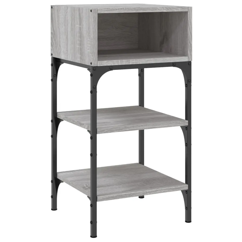 Bedside Tables Grey Sonoma Engineered Wood Nightstand Set of 2 35x34.5x70 cm